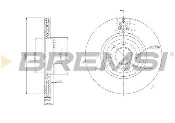 BREMSI DBA252V Тормозной диск для FIAT (Фиат) BREMSI DBA252V Тормозной диск для FIAT (Фиат)