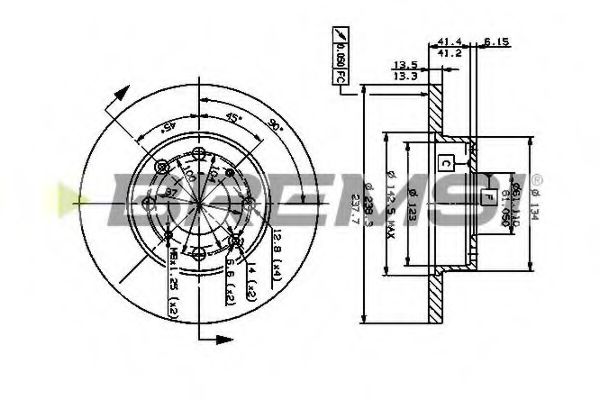 BREMSI DBA285S Тормозной диск для ROVER 2000-3500 (Ровер 2000-3500) BREMSI DBA285S Тормозной диск для ROVER 2000-3500 (Ровер 2000-3500)