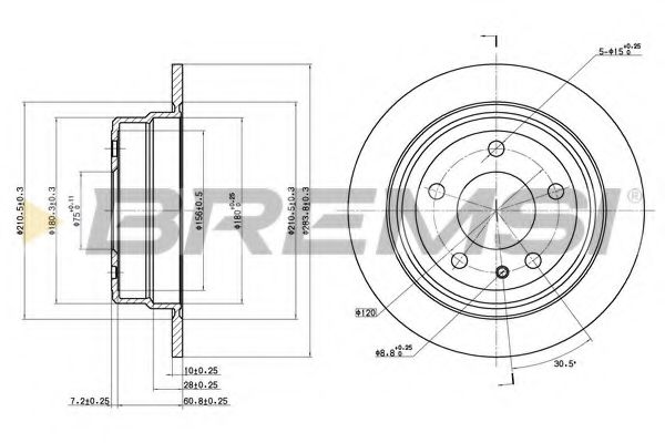 BREMSI DBA303S Тормозной диск для BMW 7 (Бмв 7) BREMSI DBA303S Тормозной диск для BMW 7 (Бмв 7)