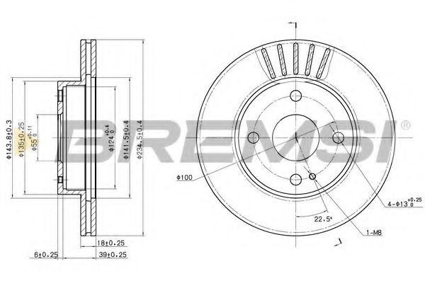 BREMSI DBA497V Тормозной диск для MAZDA (Мазда) BREMSI DBA497V Тормозной диск для MAZDA (Мазда)