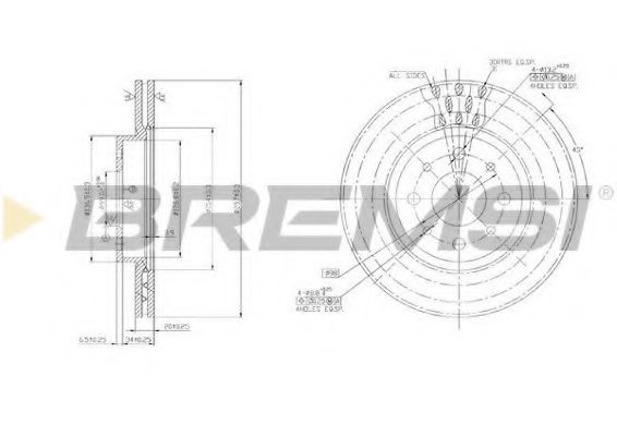 BREMSI DBA521V Тормозной диск для FIAT (Фиат) BREMSI DBA521V Тормозной диск для FIAT (Фиат)