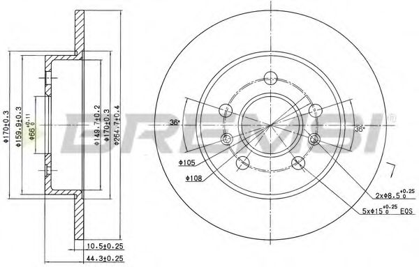 BREMSI DBA556S Тормозной диск для RENAULT SAFRANE (Рено Сафранэ) BREMSI DBA556S Тормозной диск для RENAULT SAFRANE (Рено Сафранэ)