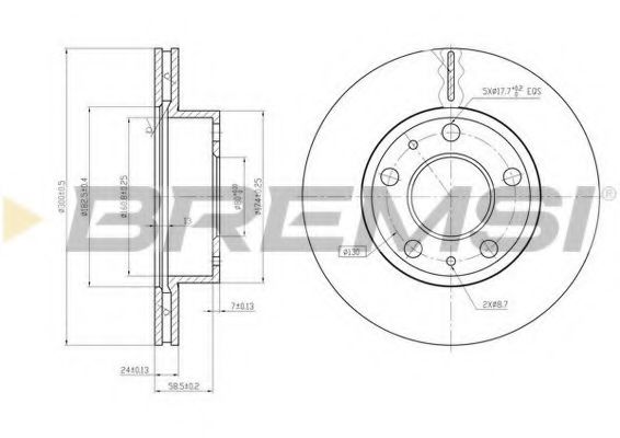 BREMSI DBA768V Тормозной диск для FIAT (Фиат) BREMSI DBA768V Тормозной диск для FIAT (Фиат)