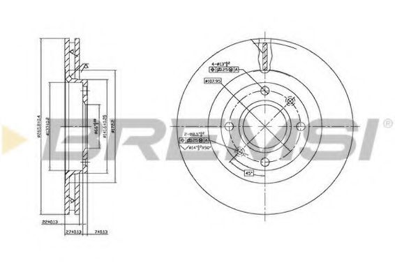 BREMSI DBB140V Тормозной диск для PEUGEOT 207 (Пежо 207) BREMSI DBB140V Тормозной диск для PEUGEOT 207 (Пежо 207)