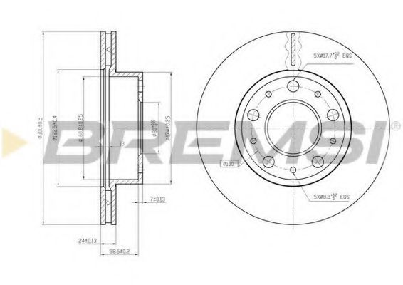 BREMSI DBB171V Тормозной диск для FIAT (Фиат) BREMSI DBB171V Тормозной диск для FIAT (Фиат)