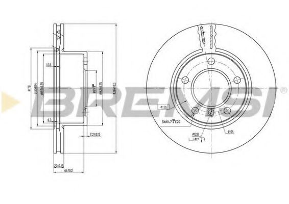 BREMSI DBB228V Тормозной диск для BMW (Бмв) BREMSI DBB228V Тормозной диск для BMW (Бмв)