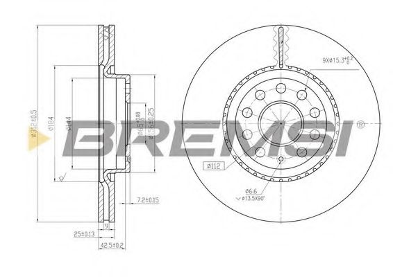 BREMSI DBB305V Тормозной диск для AUDI TT (Ауди Тт) BREMSI DBB305V Тормозной диск для AUDI TT (Ауди Тт)