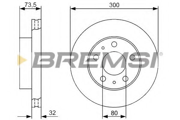 BREMSI DBB718V Тормозной диск для FIAT (Фиат) BREMSI DBB718V Тормозной диск для FIAT (Фиат)