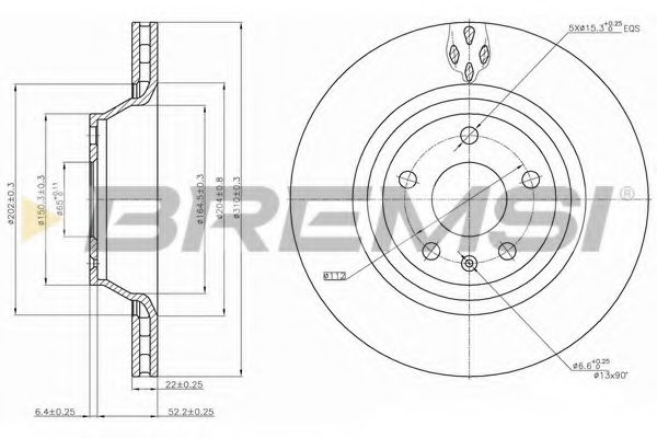 BREMSI DBB849V Тормозной диск для AUDI TT (Ауди Тт) BREMSI DBB849V Тормозной диск для AUDI TT (Ауди Тт)