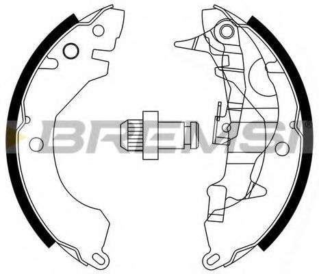 BREMSI GF0730-1 Тормозные колодоки для MITSUBISHI LANCER III (Митсубиши/митсубиси Ланcэр 3) BREMSI GF0730-1 Тормозные колодоки для MITSUBISHI LANCER III (Митсубиши/митсубиси Ланcэр 3)