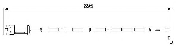 BREMSI WI0527 Сигнализатор, износ тормозных колодок для OPEL KADETT E COMBO (Опель Кадэтт э комбо) BREMSI WI0527 Сигнализатор, износ тормозных колодок для OPEL KADETT E COMBO (Опель Кадэтт э комбо)