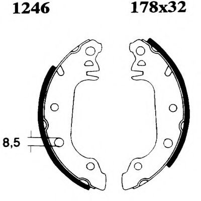 BSF 01246 Тормозные колодоки для FORD FIESTA (Форд Фиэста) BSF 01246 Тормозные колодоки для FORD FIESTA (Форд Фиэста)