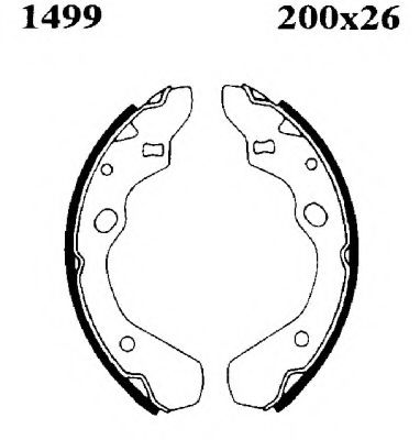 BSF 01499 Тормозные колодоки для MAZDA (Мазда) BSF 01499 Тормозные колодоки для MAZDA (Мазда)
