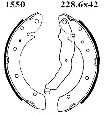 BSF 01550 Тормозные колодоки 