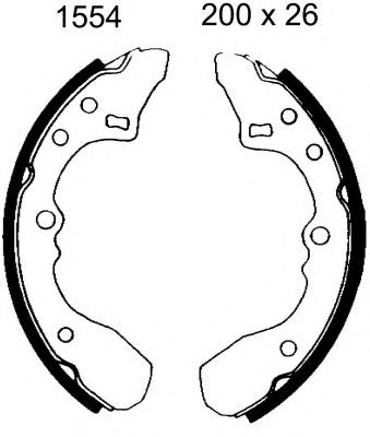 BSF 01554 Тормозные колодоки для MAZDA (Мазда) BSF 01554 Тормозные колодоки для MAZDA (Мазда)