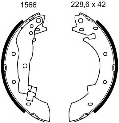 BSF 01566 Тормозные колодоки 