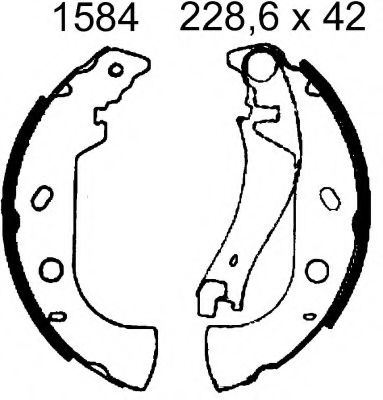 BSF 01584 Тормозные колодоки 
