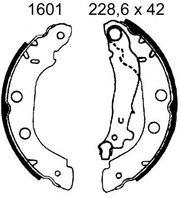 BSF 01601 Тормозные колодоки 