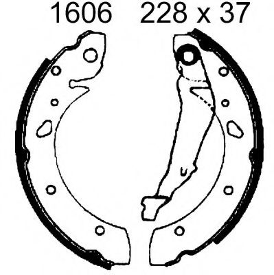 BSF 01606 Тормозные колодоки 