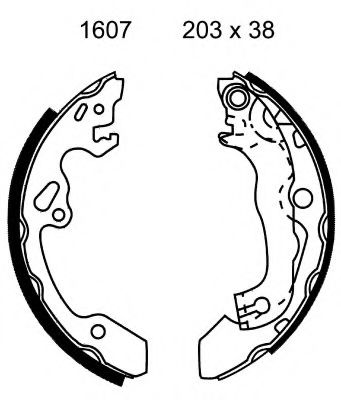 BSF 01607 Тормозные колодоки 