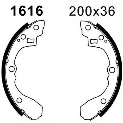 BSF 01616 Тормозные колодоки 