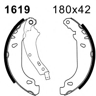 BSF 01619 Тормозные колодоки 