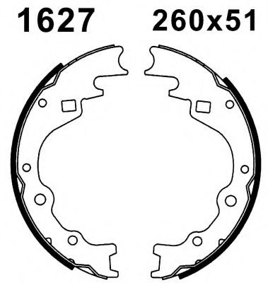 BSF 01627 Тормозные колодоки для MAZDA (Мазда) BSF 01627 Тормозные колодоки для MAZDA (Мазда)