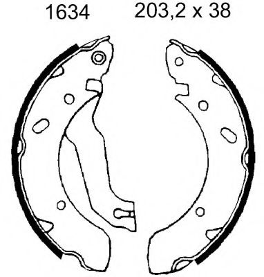 BSF 01634 Тормозные колодоки 