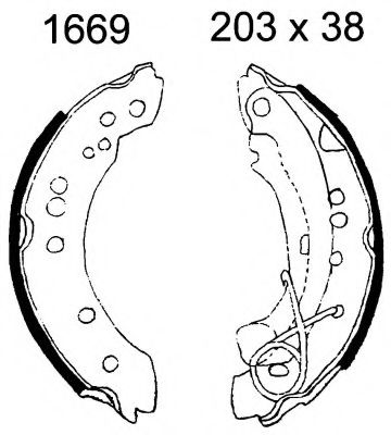 BSF 01669 Тормозные колодоки 