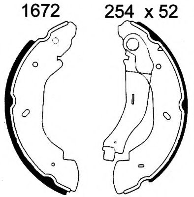 BSF 01672 Тормозные колодоки 