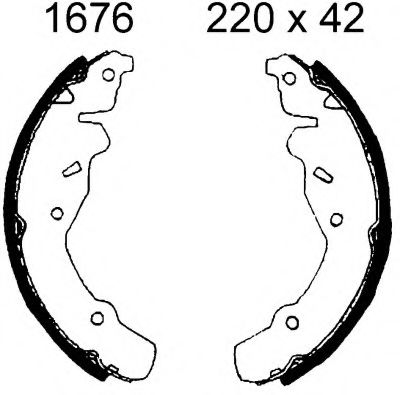 BSF 01676 Тормозные колодоки 
