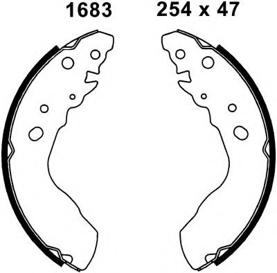 BSF 01683 Тормозные колодоки 