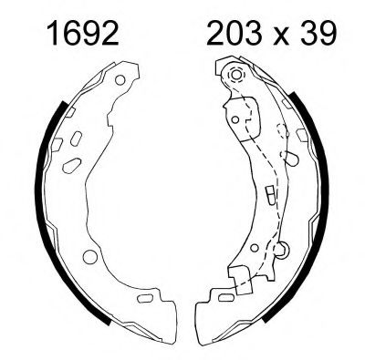 BSF 01692 Тормозные колодоки 