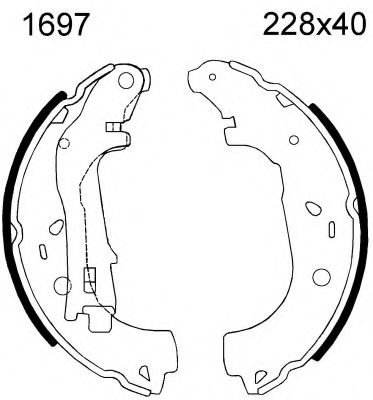 BSF 01697 Тормозные колодоки 