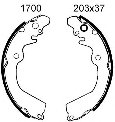 BSF 01700 Тормозные колодоки 
