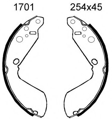 BSF 01701 Тормозные колодоки 
