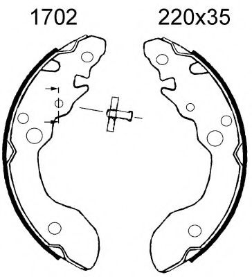 BSF 01702 Тормозные колодоки 