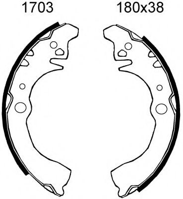 BSF 01703 Тормозные колодоки 