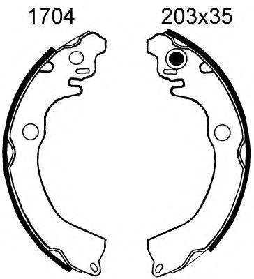 BSF 01704 Тормозные колодоки 