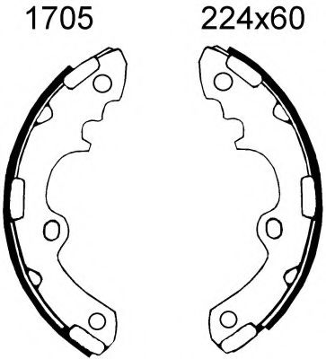 BSF 01705 Тормозные колодоки 