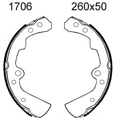 BSF 01706 Тормозные колодоки 