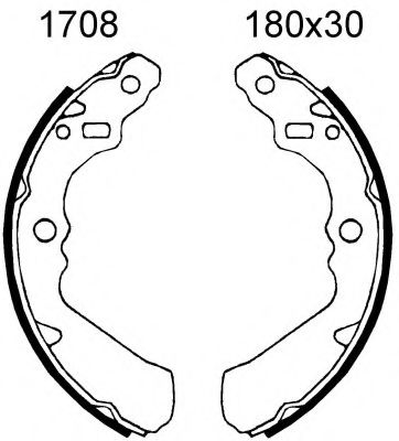 BSF 01708 Тормозные колодоки 