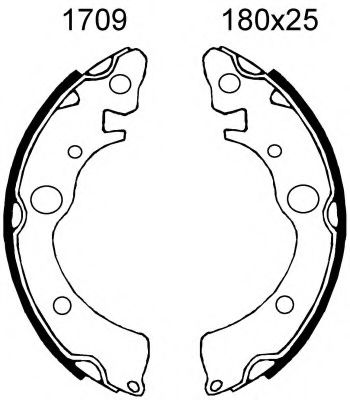 BSF 01709 Тормозные колодоки 