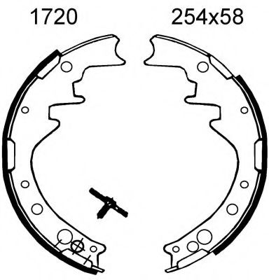 BSF 01720 Тормозные колодоки 