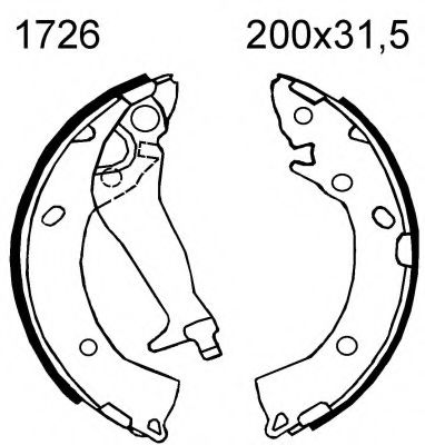BSF 01726 Тормозные колодоки 