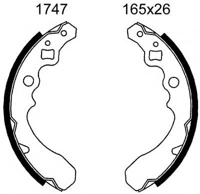 BSF 01747 Тормозные колодоки 