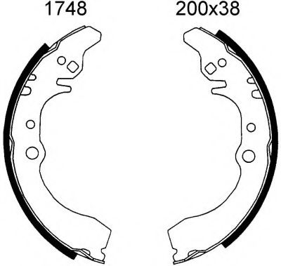 BSF 01748 Тормозные колодоки 