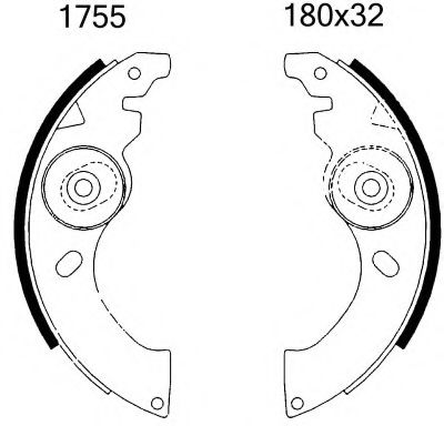 BSF 01755 Тормозные колодоки 