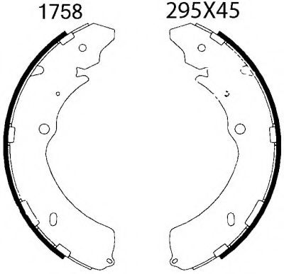 BSF 01758 Тормозные колодоки 