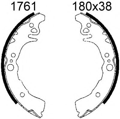 BSF 01761 Тормозные колодоки 